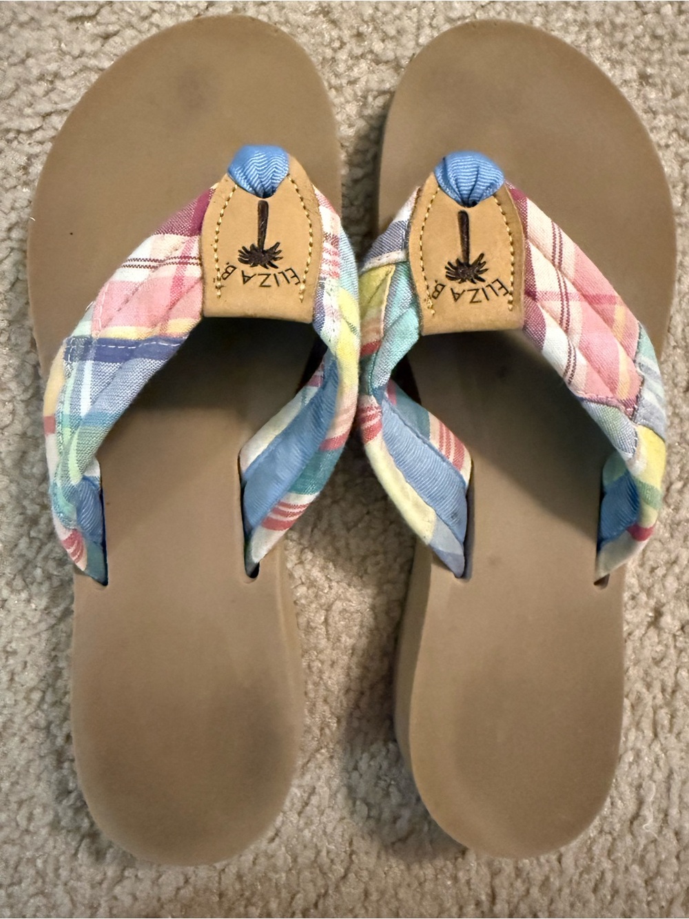 Eliza B. Madras flip flops size 7